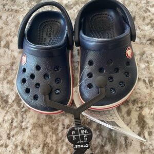 CROCS Kids' Navy and Red Classic Clog Sandals